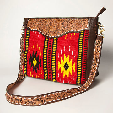 American Darling Cross Body Saddle Blanket Genuine Leather Western Women Bag Handbag Purse | Crossbody for Cute